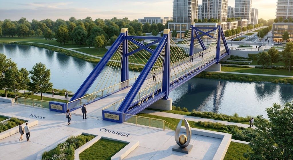 A bridge from vision and concept to execution and reality